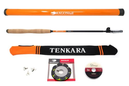 DRAGONtail MIZUCHI zx340 Zoom Small Stream 3 Length Tenkara Rod - style: Furled Line Kit