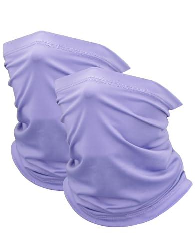 JHYWELL Cooling Neck Gaiter Face Mask, UV Protection Masks Gator, Windproof Bandana for Skiing, Fishing, Hiking, Cycling - color: Lilac Purple