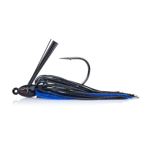 Berkley Swim Fishing Jigs - color: Black/Blue, size: 3/8 oz - 4/0 Hook Size