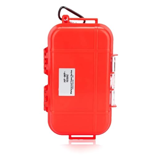 HERCHR Dry Box Outdoor Waterproof Airtight Storage Case Hard Shell Wet Dry Box Carry Box Tackle Organization for Camping, Fishing - color: red