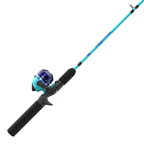 Zebco Kids Splash Jr. Spincast Reel and Fishing Rod Combo, 4-Foot 2-Piece Fishing Pole, Size 20 Reel, Right-Hand & Slingshot Spincast Reel and Fishing Rod Combo, 5-Foot 6-Inch 2-Piece