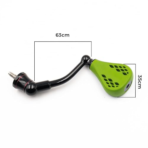 63mm Replacement Fishing Reel Handle with TPE Knob 35mm Compatible for Shimano Stradic FL/FM Stella Vanford Vanquish Nasci - color: Green