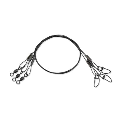 AFW Surflon Fishing Leaders – Black Nylon Coated Stainless Steel Wire, Swivel & Snap, 3 Pack, Variety Pack – Strong Leader Line for Catfishing & Toothy Game Fish - size: 20 lb, style: 9 Inch