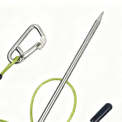 Fish Holder for Caught Fish - Heavy Duty Rope Clip, Metal Carabiner Chain, Secure Lock Stringer Tool | Durable Fishing Gear for Kayaking Diving Boating Lakes Rivers Ponds Streams Anglers Trips - color: Rope Length 80cm