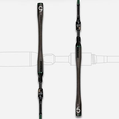 6th Sense – Team 6 Fishing Rod – Bass Fishing Casting & Spinning Rods – Lightweight Sensitivity with Carbon Fiber Handle - size: 7'2" Heavy - Moderate Fast, style: Casting