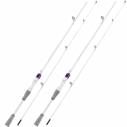 DC Baitcasting Combo, Smart Digital Brake Reel, 4-Section Carbon Rod, Tackle Bag, Line & Lures, Complete Travel Kit for Bass Freshwater - color: Only Spinning Rod-2PACKS- 6FT- White