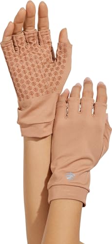 Coolibar Fingerless UV Sun Gloves - UPF 50+ Sun Protection - Ouray - color: Antique Tea, size: Medium