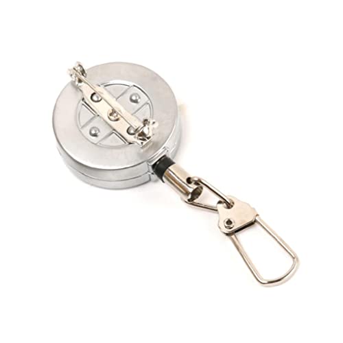 Menolana 8 Silver Retractor Fishing Zinger Clip Keeper Gear Stainless Steel
