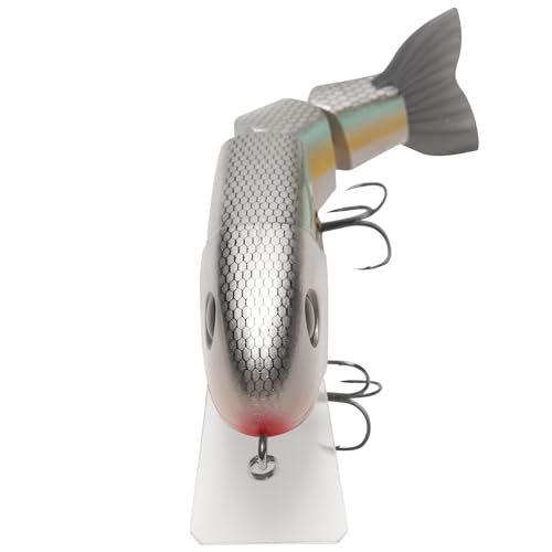BASSROCK Topwater Fishing Lures for Bass Pike Salmon Floating Swimbait Jointed Crankbait Freshwater Saltwater 4.9in/1.76oz RK1001 - color: Threadfin, size: 4.9in/1.76oz