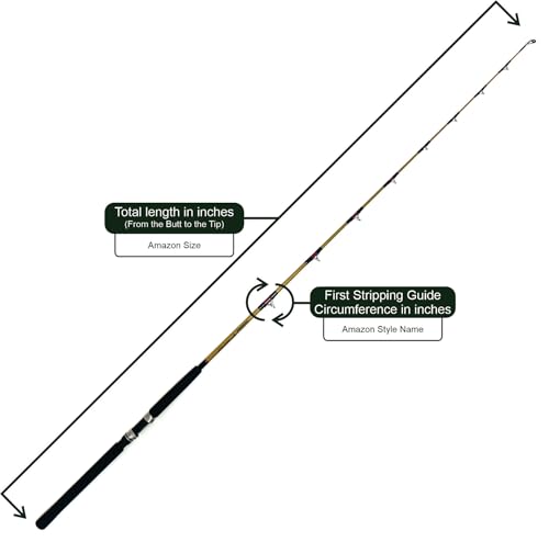 Full-Enclosure Fishing Rod Sleeve Bag Cover Sock Protector. Fits Conventional & Spinning Rods. Made in USA - color: Black, size: 6' feet (72 inches long), style: 8 inches in circumference