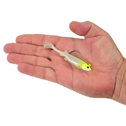 Berkley PowerBait Minnotator Fishing Soft Bait - color: Lemon Head Glow, size: 3.5 in - 3/8 oz
