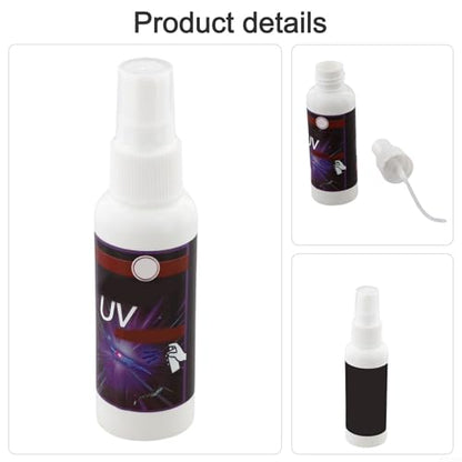 Fishing Attractant Scent Spray 50ml UV Liquid with Fluorescent Effect for Soft Bait and Live Bait in Saltwater or Freshwater Targeting Squid Shrimp Saury Loach