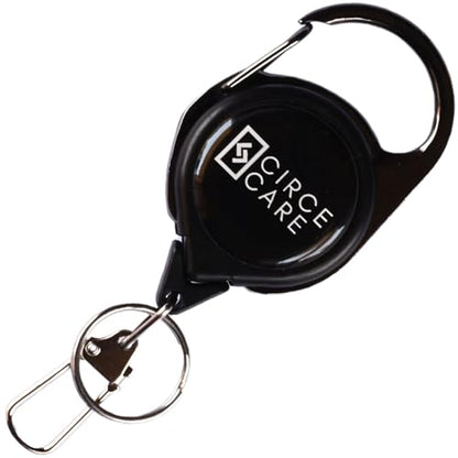 Retractable ID Card/Badge Holder, Heavy Duty-Keychain Holder, Carabiner Pee Cloth Holder Retractable Clip, RG1 Fly Fishing Tool Zinger Retractor Key Reel Holder with Key Ring & Buckle