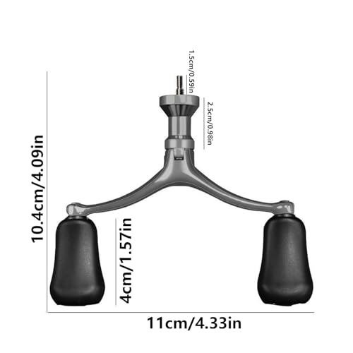 Double/Single Rockers Arm Fishing Reel Handle for Baitcasting Reel Screw-in Power Handle Grips Spinnings Reel Rockers
