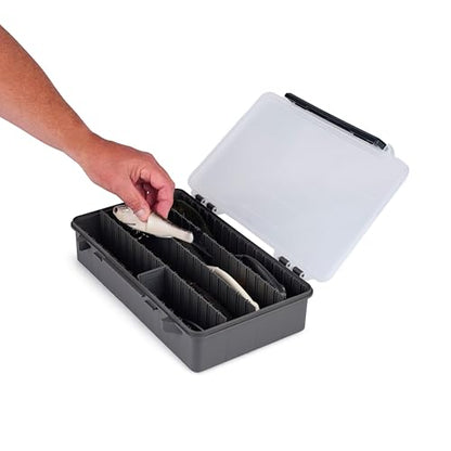 Plano StowAway 3700 Deep Stow Tackle Box, with Corrosion-Preventive Rustricor, Single Latch Design, Transparent DuraView Lid, Stackable Storage for Fishing Bait, Lures and Gear - size: 3700 Deep, style: New Model