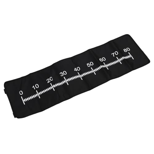 Fish Ruler Measuring Mat, Durable Portable Fishing Measurement Tool with Accurate 0-80cm Scale for Anglers Shore Boat Ice Fishing Polyester Black 30.3x98cm
