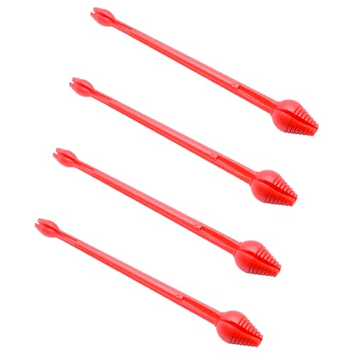 4 PCS Removal Fishing Dehooker Tool Plastic Fishing Hook Remover (Red, Large)