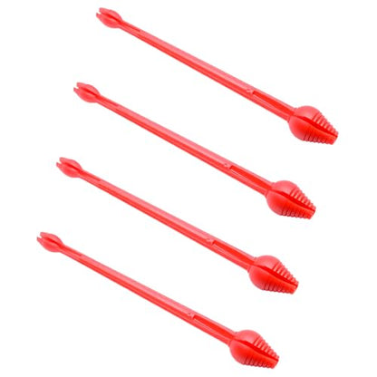 4 PCS Removal Fishing Dehooker Tool Plastic Fishing Hook Remover (Red, Large)