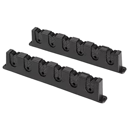 Horizontal 3/4/6 Rod Storage Rack Fishing Pole Holder Wall Mount Stand Foam Inserts with Screw for Garage Carp Accessory, Black - size: 4 holes