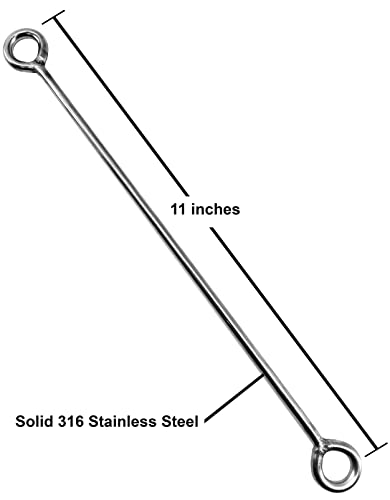 SPEARFISHING WORLD Speed Needle Fish Stringer Ring for Buoy and Float Line – Stainless Steel 11 Inches Long