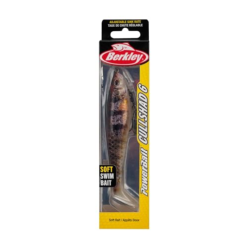 Berkley PowerBait CullShad Fishing Soft Bait - color: HD Yellow Perch, size: 6 in (1.2 oz)