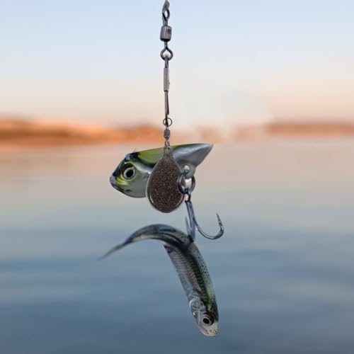SHERCHPRY Fishing Weights Drop Shot Sinkers Iron Pear-Shaped 57g with Swivel Smooth Surface 5pcs Heavy Terminal Tackle for Freshwater Carp Fishing Supplies
