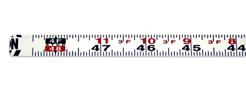 Metal Adhesive Backed Ruler – 1/2 Inch Wide X 4 Feet Long – Right to Left - Fractional - 1/16" Grads