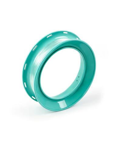 BLUEWING Fishing Yoyo Spool Cuban Hand Reel Yo-yo Spooler for Line and Leader Storage Fishing Coiling Plate - color: Cyan 6in