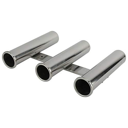 YaeMarine Fishing Rod Holder 316 Stainless Steel Fishing Rod Rack 3Tube/4Tube/5Tube/6Tube Mirror Finish for Marine Boat Yacht Camper - style: 3 Tube