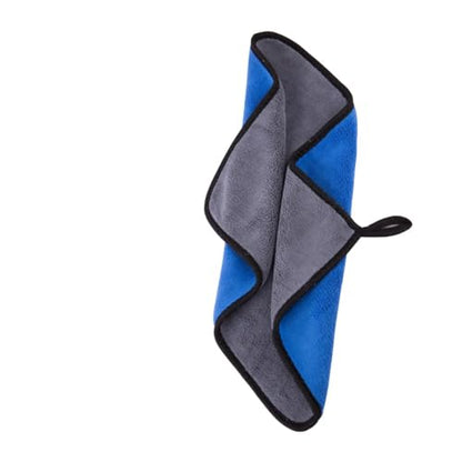 Outdoor Sports Thickening Fishing Towel Microfiber Camping Fishing Towels Wipe with Clip Hands Towel Fishing Accessories - Blue - color: Blue