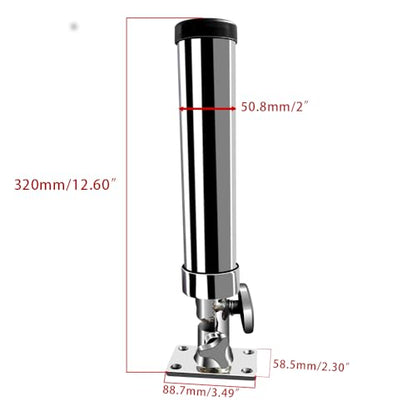 Made Set of 2 Fishing Rod Holder, 316 Stainless Steel Adjustable Fishing Pole Holder, Marine Deck Mount Trolling Rod Holder for Boat Ship Yacht - style: Style B-4178