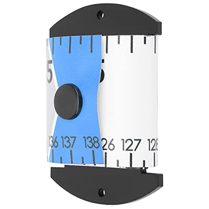 138 X 5cm PVC Fish Measuring Ruler, Foldable Fish Measuring Tape with Cm Inch Scale, Compact 8 X 5.5cm Roll, for Boat Kayak Ice Fishing Anglers (Blue) - color: Blue