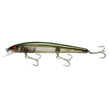 Bomber Lures Long A Slender Minnow Jerbait Fishing Lure - color: Silver Flash Green Back, style: Heavy Duty Long a Slender Minnow Jerbait Fishing Lure