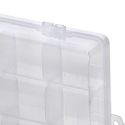 MEIJIA Outdoor Fishing Tackle Boxes, Plastic Box, Plastic Storage Organizer Box with Removable Dividers - Fishing Tackle Storage,Off-White - size: Large