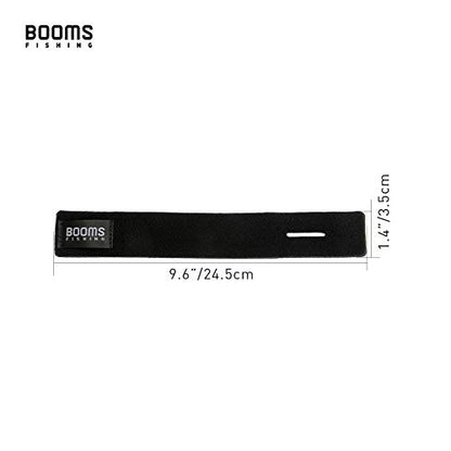 Booms Fishing RS3 Fishing Rod Wrap Pole Straps， Hook & Loop Fishing Rod Belts, Fishing Rod Ties for Casting Rods, Spinning Rods and Fly Rods - style: A: Black_9.6"_6pack