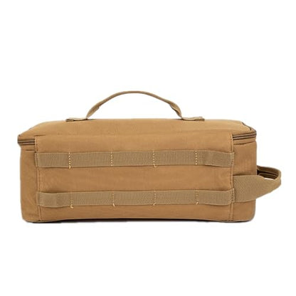 Fishing Tackle Bag Outdoor Camping Cookware Tool Bag Portable Large Capacity Tote Storage Bag Picnic Tactical Soft Case (Tan(13.38''L x 5.51''W x 5.51''H)) - color: Tan(13.38''L x 5.51''W x 5.51''H)