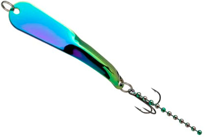 IRON DECOY Steely Fishing Lure Spoon, Casting, Trolling, Jigging, Ice, Lake, River, Stream, Freshwater, Trout, Bass, Walleye, Salmon, Crappie, Pike - color: Prism, size: 1 OZ
