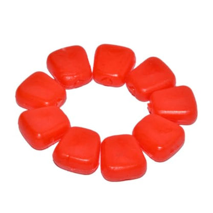 Toyvian 50Pcs Artificial Corn Fishing Lures Red Soft Baits for Carp and Bream Freshwater Saltwater Use Reusable PVC Material Simulation Floating Baits with Sweet Corn Scent for Rivers