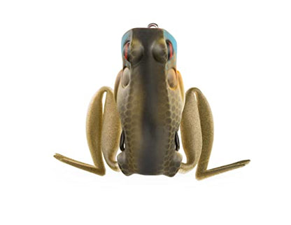 Lunkerhunt Frog Fishing Lure for Bass Fishing | Popping Frog Lure 1/4 oz | Topwater Fishing Bait with Weedless Hooks, Hollow Body, Trout Pike Lures - color: Blue Gill, size: 2.25 inch