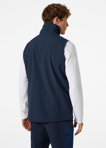 Helly-Hansen Paramount Softshell Vest - Men's Fleece Lined, Breathable, Water & Wind Resistant, Lightweight Hiking Outerwear - color: 597 Navy, size: XX-Large
