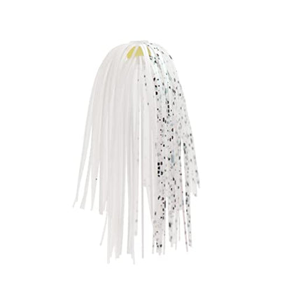 Silicone Jig Skirts Material Squid Rubber Jig Head Lures Spinnerbaits Buzzbaits Fly Fishing Material Crystal Flash bass jig Skirts Replacement Fishing DIY Accessory - color: 12 pcs Silicone Rubber