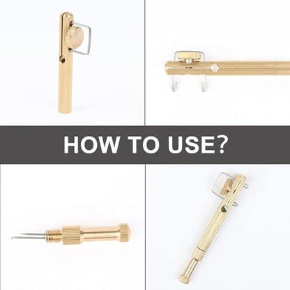 Fishing Line Hook Knot Tying Tool, 1pcs/2pcs Copper Practical Knot Line Tying Knotting Tool Portable Fast Fishing Tie Hook - color: yellow-2pcs