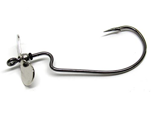 Harmony Fishing Razor Series ToadProp Hooks (5 Pack) EWG Propeller Hooks for topwater Frog/Toad baits - size: 4/0 (5 Pack)