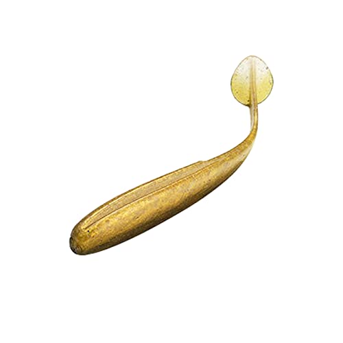 Soft Fishing Lure,2.75inch/7cm Swimbait Paddle Tail Durable Plastic Baits for Bass Trout Jig Walleye Crappie Saltwater Freshwater 40pcs/Box - color: Dark Yellow-40pcs