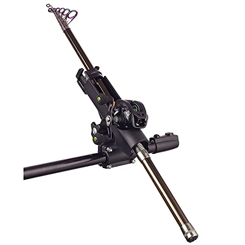 HiUmi Adjustable Black Fishing Rod Holder for Boat Kayak Swivel Side Mount Kits Tackle - color: RH40-2Pack