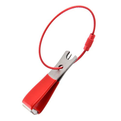 Fly Tying Fishing Line Cutter Scissors Stainless Construction Sliding Mechanism for Easy Carrying on Vests Bags Fishing Braided Line Scissors - color: Red