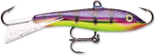 Rapala Vertical Jigging Rap – Ice Fishing Lure – Ice Fishing Jigging Lure | Walleye Pike and Perch Jig - color: Purple Shades, size: Body Length: 1-1/2"