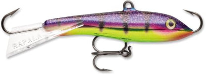 Rapala Vertical Jigging Rap – Ice Fishing Lure – Ice Fishing Jigging Lure | Walleye Pike and Perch Jig - color: Purple Shades, size: Body Length: 1-1/2"