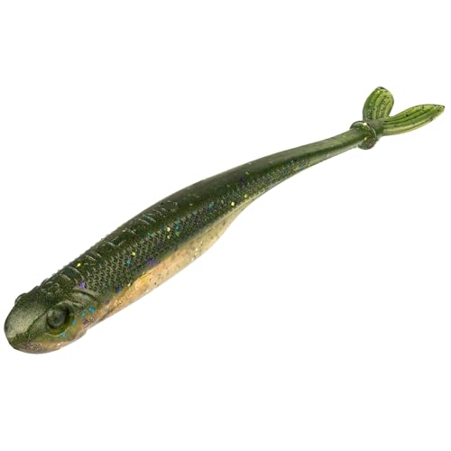 Strike King Spotlight Split Minnow Fishing Lure, Soft Plastic Jerkbait, 8-Pack - color: The Real Gill, size: 4"