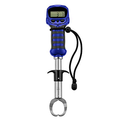 Piscifun Fish Gripper with Digital Fish Scale, Memory Function Fishing Scale, Save Up to Most 10 Set of Weight, Saltwater-Resistant, Portable Stainless Steel Fish Lip Gripper, Fishing Gear Gift - color: Blue